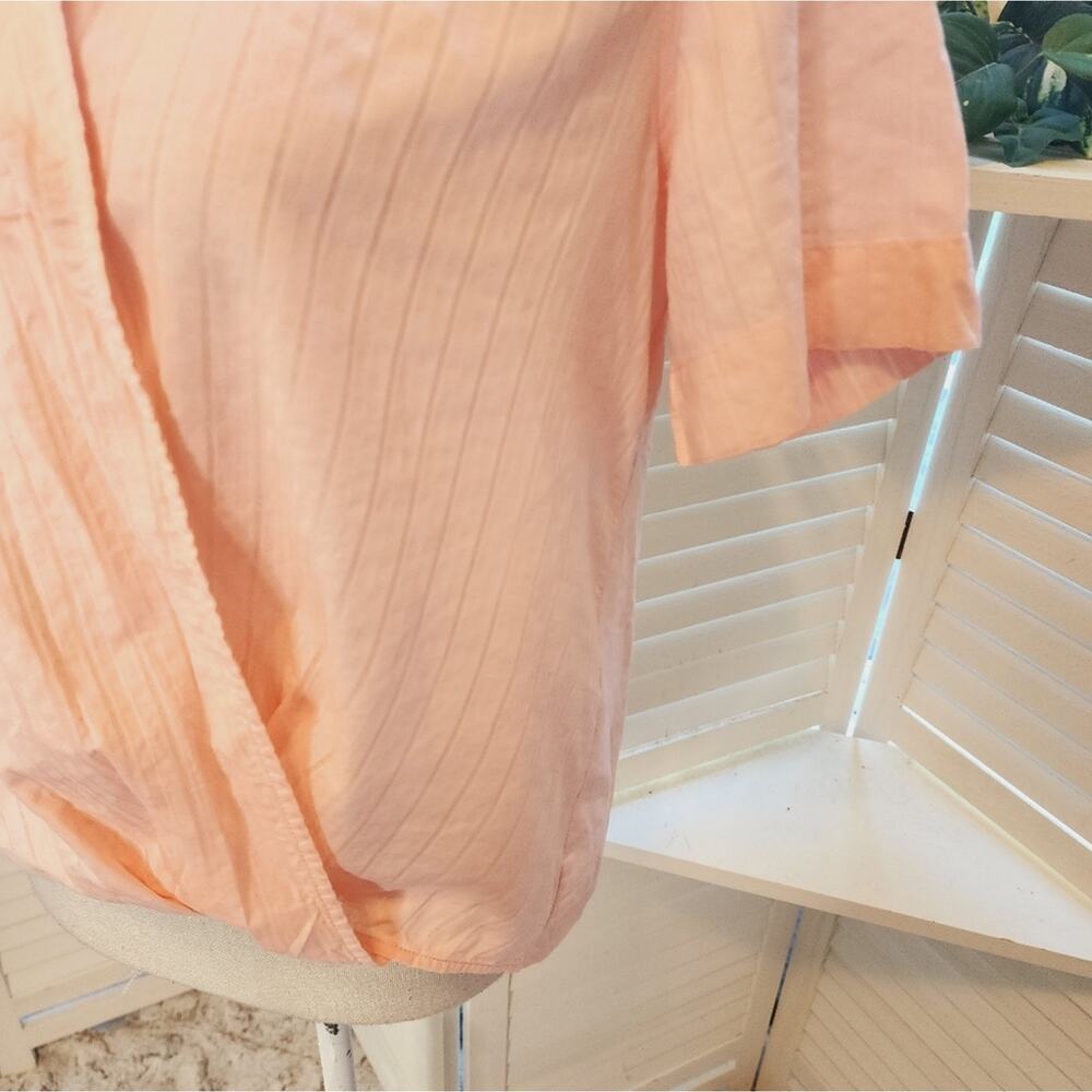 Rag & Bone Peach Small Stripe Drape Blouse - image 2